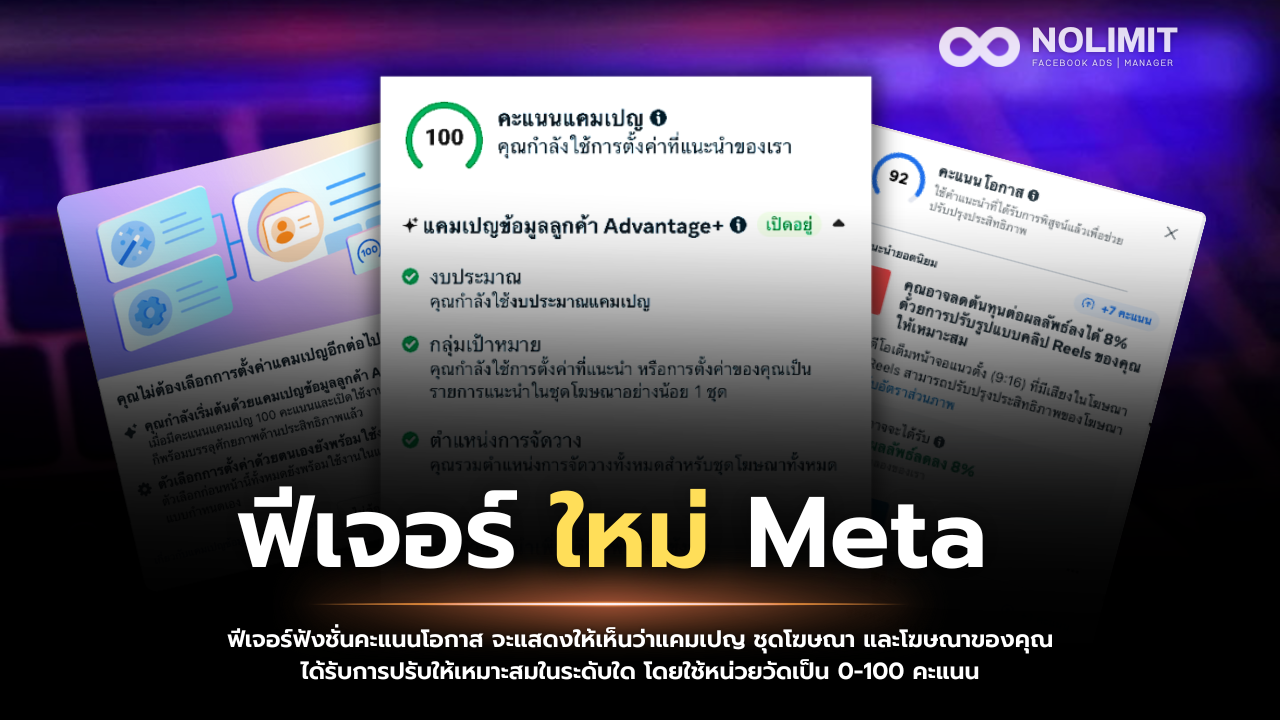 คะแนนโอกาสในตัวจัดการโฆษณา Meta